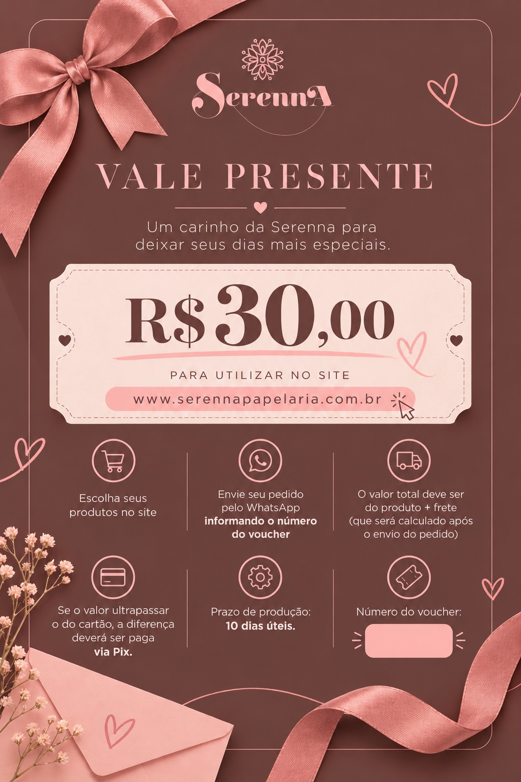 Vale Presente SerennA de R$ 30,00